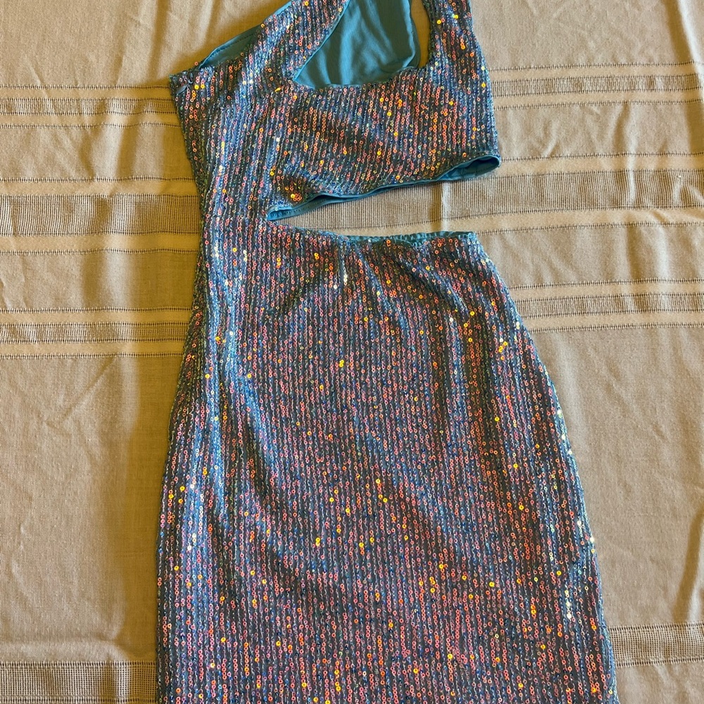 One-Shoulder Sequin Dress
